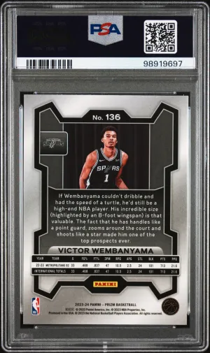 2023 Panini Prizm Victor Wembanyama back