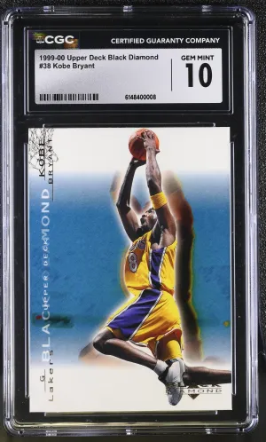 1999-00 Upper Deck Black Diamond #38 Kobe Bryant CGC 10 front