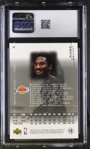 1999-00 Upper Deck Black Diamond #38 Kobe Bryant CGC 10 back