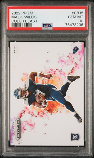 2022 Panini Prizm Color Blast Malik Willis Color Blast front