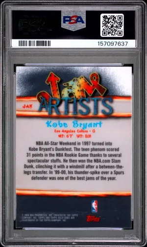 2000 Topps Gold Label Jam Artists Kobe Bryant Jam Artists back