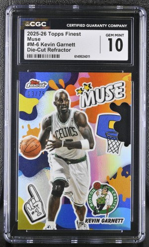 2025-26 Topps Finest Muse #M-6 Kevin Garnett CGC 10 front
