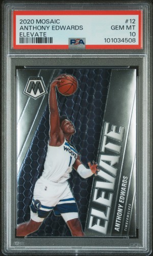 2020 Panini Mosaic Anthony Edwards Elevate PSA 10 front