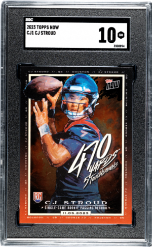 2023 Topps Now Cj Stroud SGC 10 front