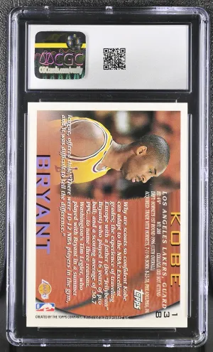 1996-97 Topps #138 Kobe Bryant CGC 8 Rookie RC back
