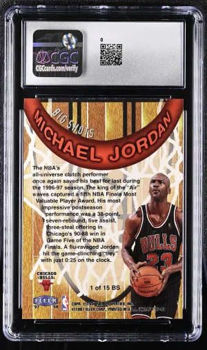1997-98 Fleer Ultra Big Shots #1BS Michael Jordan CGC 8.5 back