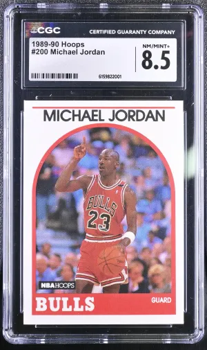 1989-90 Hoops #200 Michael Jordan CGC 8.5 front