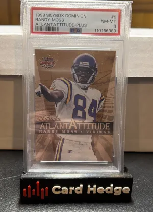 1999 Skybox Dominion - Atlantattitude Randy Moss #9 AA Plus Pop 1 front