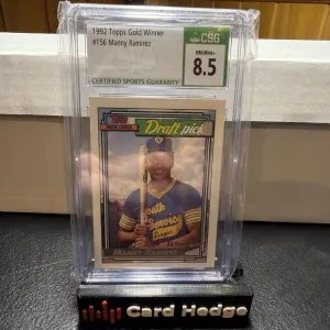 1992 Topps - Manny Ramirez #156 Gold Winner (RC) CSG 8.5
