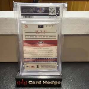 2005 Donruss Prime Patches - Jim Thome #59 Team Logo Patch /32 Read PSA 9 Pop 1 back