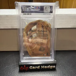 2001 Fleer Legacy - Hot Gloves Game-Used Ball Ivan Rodriguez #6HG (MEM) back