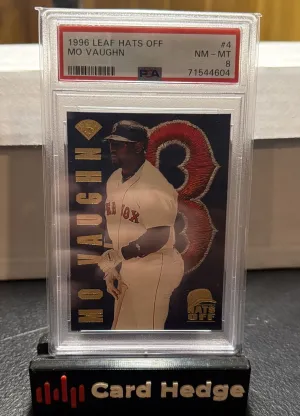 1996 Leaf - Hats Off Mo Vaughn #4 /5000 front