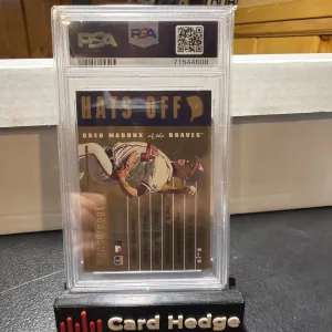 1996 Leaf - Hats Off Greg Maddux #8 /5000 back
