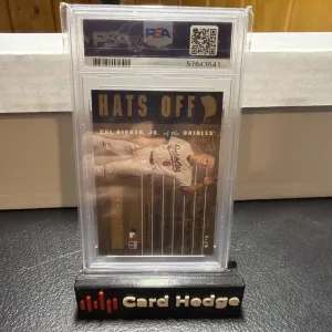 1996 Leaf - Hats Off Cal Ripken #1 /5000 PSA 8 back