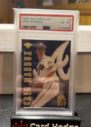 1996 Leaf - Hats Off Greg Maddux #8 /5000 front