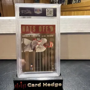 1996 Leaf - Hats Off Barry Larkin #2 /5000 back