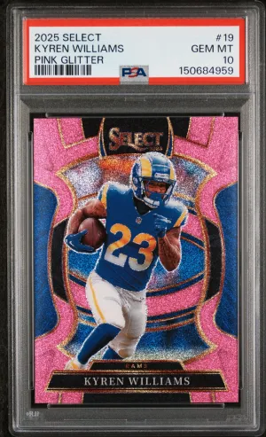 2025 Panini Select Kyren Williams Pink Glitter front