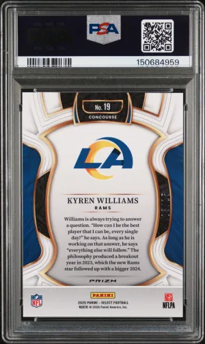 2025 Panini Select Kyren Williams Pink Glitter back
