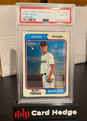 2023 Topps Heritage High Number - Eury Perez #545 Chrome /999 (RC)
