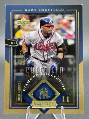 2004 Upper Deck Diamond Collection All-Star 9 Gary Sheffield /50 Braves Yankee