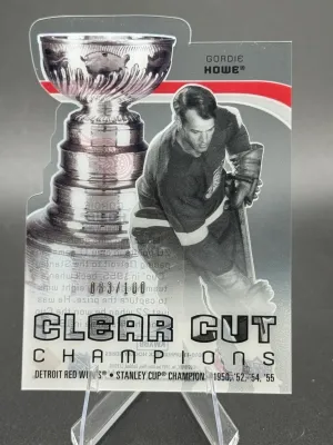 Gordie Howe 2010-11 UPPER DECK HOCKEY #CCC-GH CLEAR CUT CHAMPIONS /100 RED WINGS