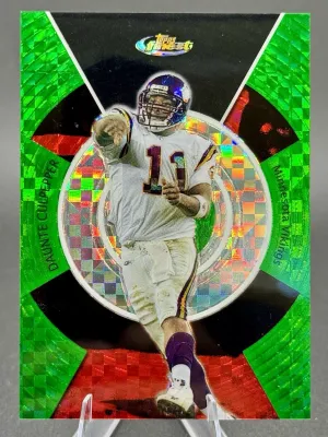 Daunte Culpepper 2005 Topps Finest Green X-Fractor /50 #102 Minnesota Vikings front