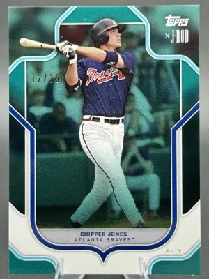 2023 Topps x J-Rod Show Out Chipper Jones Parallel /25 Atlanta Braves Green