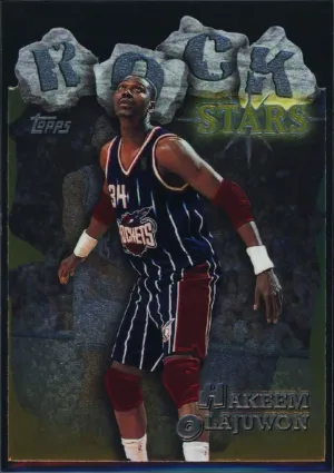 Hakeem Olajuwon 1997-98 Topps #RS14 Rock Stars Die-Cut Insert Rockets