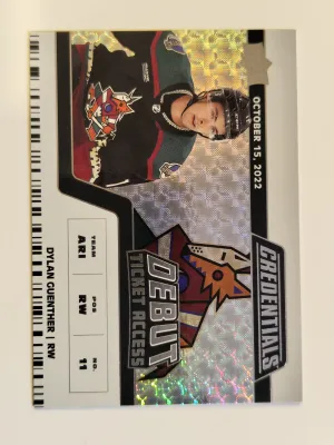 2022-23 Upper Deck Credentials Dylan Guenther Debut Ticket Access 246/599 #191
