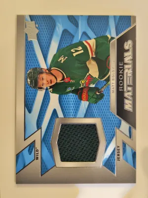 2022-23 Upper Deck Series 2 Matt Boldy Game Jersey Relic Rookie Materials
