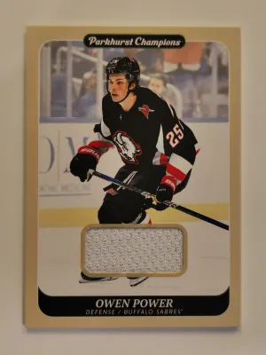 2023-24 Upper Deck Parkhurst Champions Owen Power Jersey Relic #8