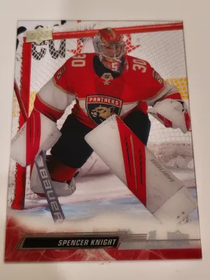 2022-23 Upper Deck Series 1 Spencer Knight Clear Cut #75 2nd Year