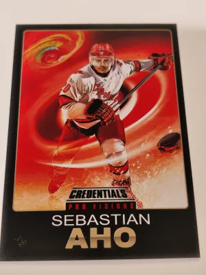 2023-24 Upper Deck Credentials Sebastian Aho Pro Visions #9 0F 10