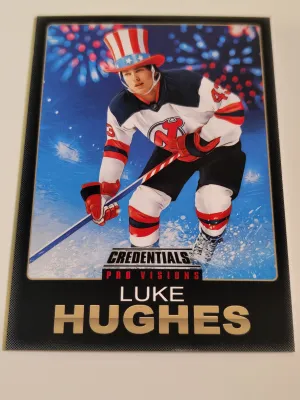 2023-24 Upper Deck Credentials Luke Hughes Pro Visions Rookie #6