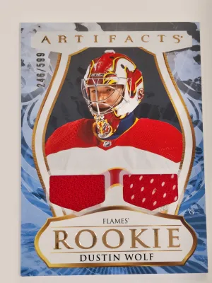 2023-24 Upper Deck Artifacts Dustin Wolf Rookie Relic #182