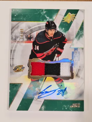 2023-24 Upper Deck SPX Seth Jarvis Auto Patch #17 14/49