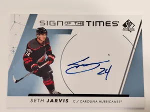 2022-23 Upper Deck SP Authentic Seth Jarvis Sign of the Times Auto #SOTT-SJ