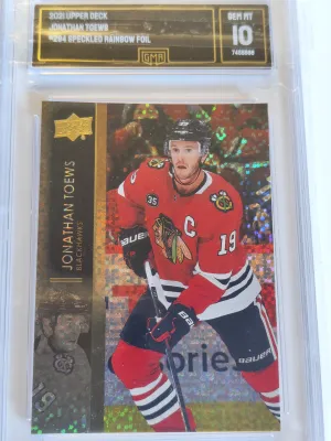 2021-22 Upper Deck Series 2 Jonathan Toews Speckle #294 GMA 10