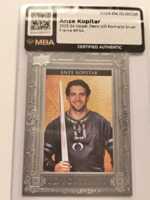 2023-24 Upper Deck Series 2 Anze Kopitar Silver 66/99 #P44 MBA Authenticated