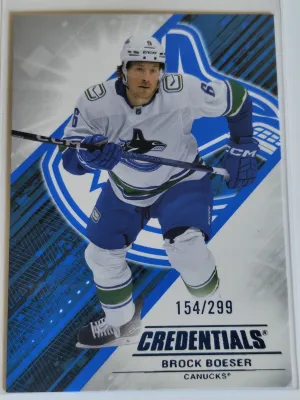 2024-25 Upper Deck Credentials Brock Boeser Blue 154/299 #77