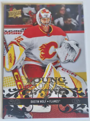 2023-24 Upper Deck Extended Series Dustin Wolf Young Guns Retro Rookie #T-40