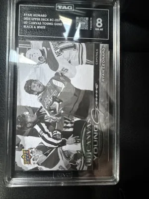 2025-26 Upper Deck Series 2 Black White UD Canvas Young Guns Ryan Leonard Caps