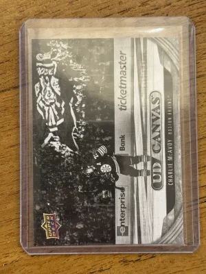 2024-25 Upper Deck Series 2 CHARLIE McAVOY UD Canvas #C189 Black & White Bruins