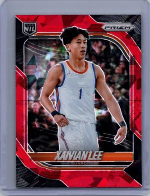 2025-26 Panini Prizm #86 Xaivian Lee Red Ice Prizm