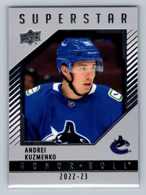 Andrei Kuzmenko 2022-23 UD Series 2 Honor Roll Insert #HR86 Vancouver Canucks