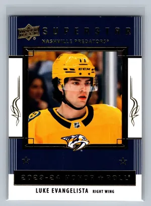 Luke Evangelista 2023-24 Upper Deck Series 2 Superstar Honor Roll