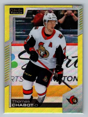 2020-21 O-Pee-Chee Platinum - Thomas Chabot #74 Neon Yellow Surge