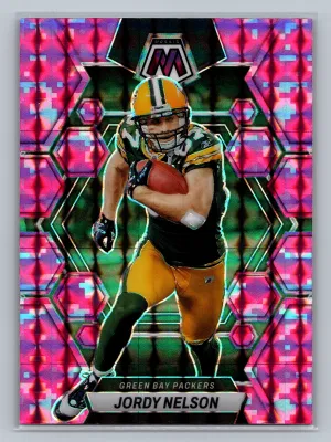 2023 Panini Mosaic #88 Jordy Nelson Camo Pink Mosaic