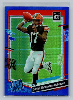 2023 Panini Donruss Optic - Blue Hyper #225 Dorian Thompson-Robinson (RC)