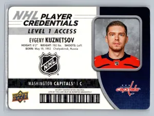 2018-19 UD MVP - Credentials Access Level 1 #NHL-KU Evgeny Kuznetsov